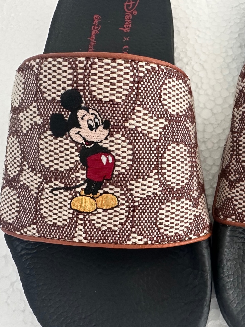 Disney x Coach Mickey Jacquard Slides Size 8B